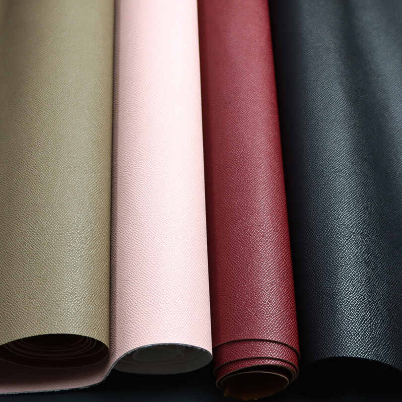 Patrón cruzado PU Cuero sintético Zapatos Bolsos Tela