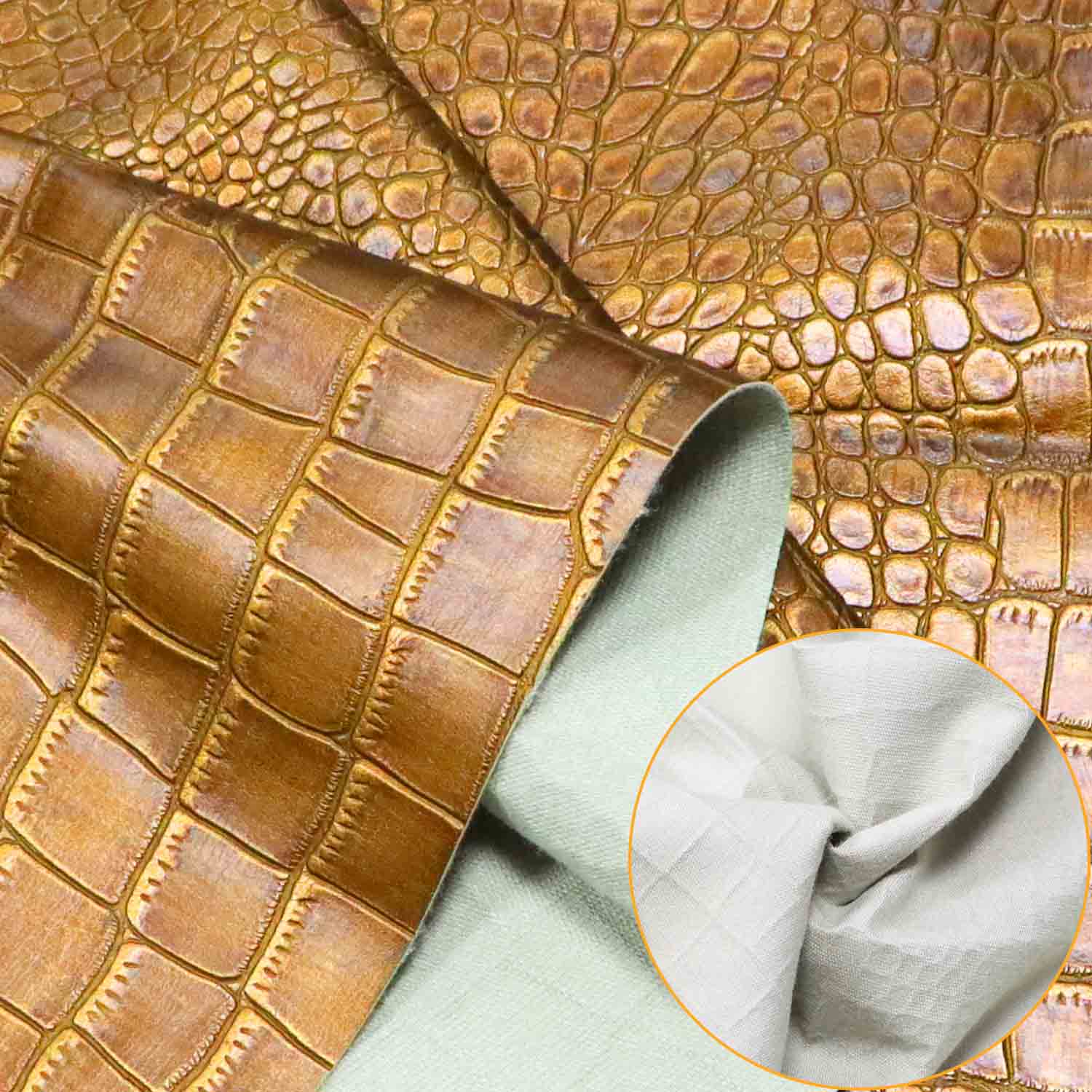 Cuero PU con relieve de piel de serpiente personalizado
