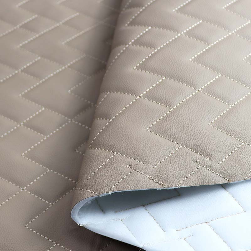 Material resistente de la piel sintética del PVC de los coches de la abrasión de la puntada que hace espuma