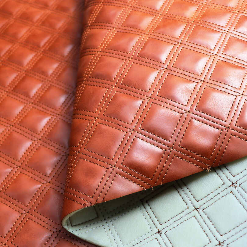 Sponge Stitching Foam Artificial Quilted Automotive Cars PVC Leather Fabric