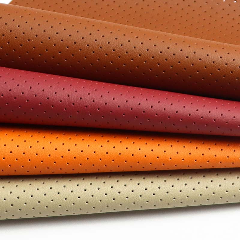 Perforated Microfiber Leather Punching Cars Seats Interior Fabric