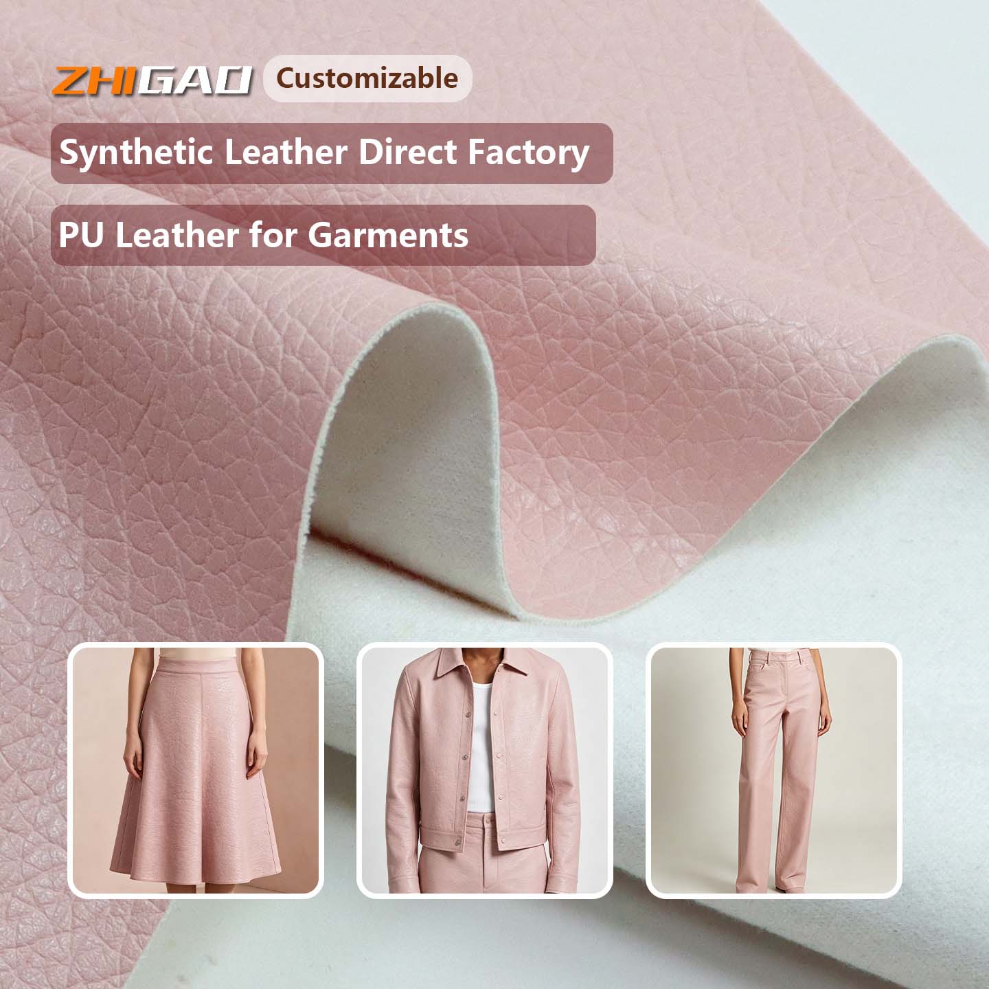 Cuero sintético PU para ropa. Cuero sintético PU para ropa.